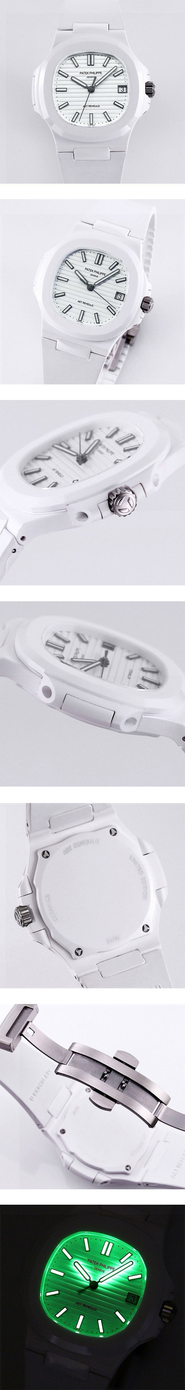 パテック フィリップコピー時計 5711/1A-018 ノーチラス ティファニー 40mm ホワイト AET高級改装 